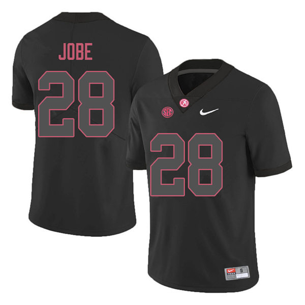 Men's Youth Alabama Crimson Tide #28 Josh Jobe Blackout College Football Jersey