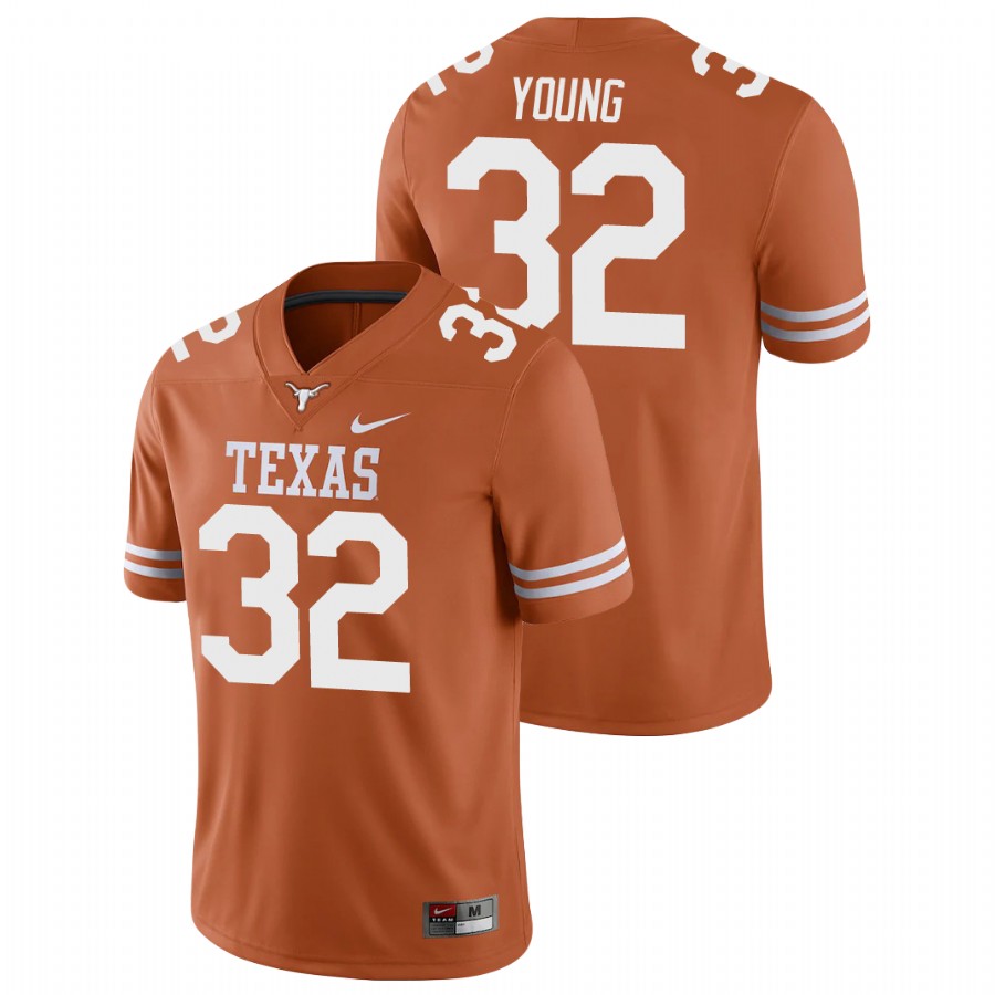 Mens Texas Longhorns #32 Daniel Young Orange Premier College Football Alumni Player Jersey