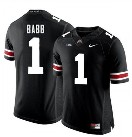 Mens #1 Kamryn Babb Ohio State Buckeyes Stitched Nike White College Football Game Jersey S-3XL 
