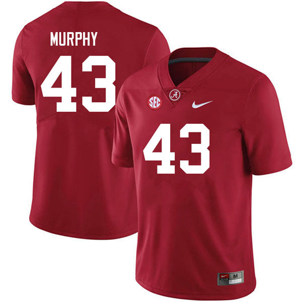 Men's Youth Alabama Crimson Tide #43 Shawn Murphy Crimson College Football Game Jersey