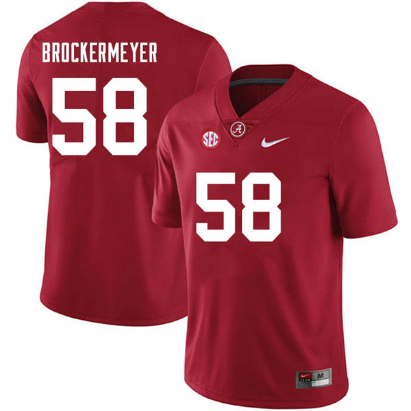 Men's Youth Alabama Crimson Tide #58 James Brockermeyer Crimson College Football Game Jersey