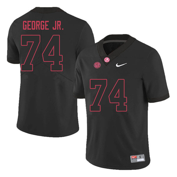 Men's Youth Alabama Crimson Tide #74 Damieon George Jr. Blackout College Football Jersey