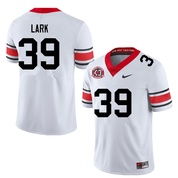 Mens Georgia Bulldogs #39 Collin Lark white alternate 40th anniversary football Jersey