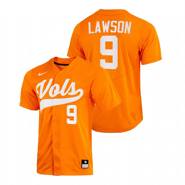 Tennessee Volunteers #9 Cortland Lawson 2022 Diamond Nike Orange With Name College Baseball Limited Jersey