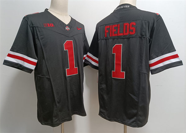 Mens Ohio State Buckeyes #1 Justin Fields Nike 2023 F.U.S.E. Limited Blackout College Football Game Jersey Mens Ohio State Buckeyes #1 Justin Fields Nike 2023 F.U.S.E. Limited Blackout College Football Game Jersey