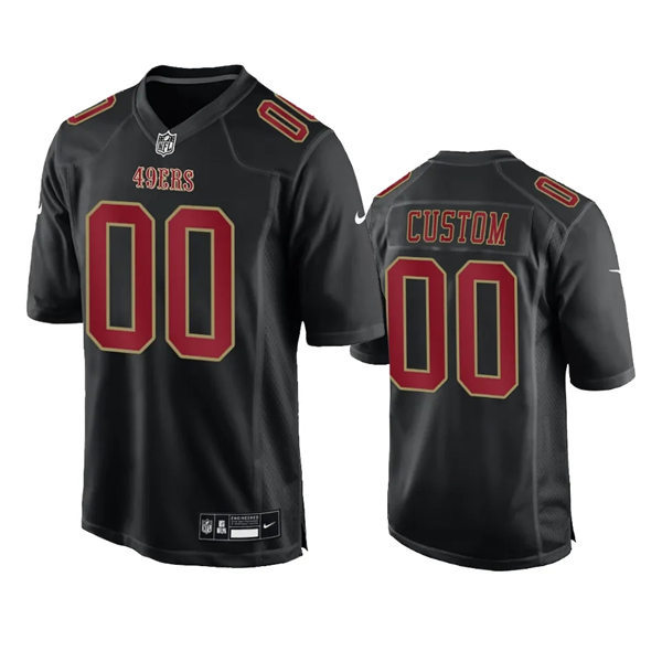 San Francisco 49ers Custom Nike Carbon Black Fashion Game Jersey