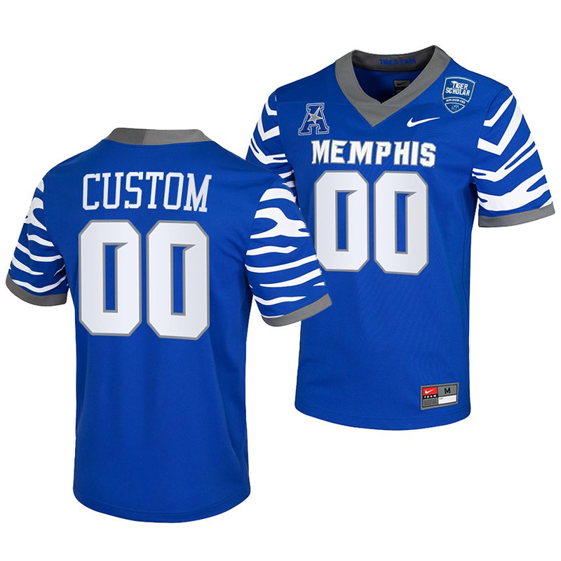 Memphis Tigers Custom Nike Royal College Football Game Jersey