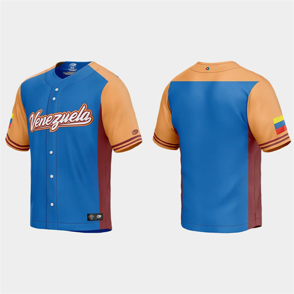 Mens Youth Venezuela Custom Royal 2023 World Baseball Classic Replica Jersey Royal