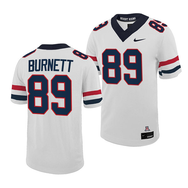 Mens Youth Arizona Wildcats #89 Keyan Burnett Nike White 2022 College Football Game Jersey 