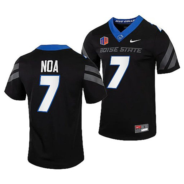 Mens Youth Boise State Broncos #7 Ezekiel Noa Nike Black Football Game Jersey