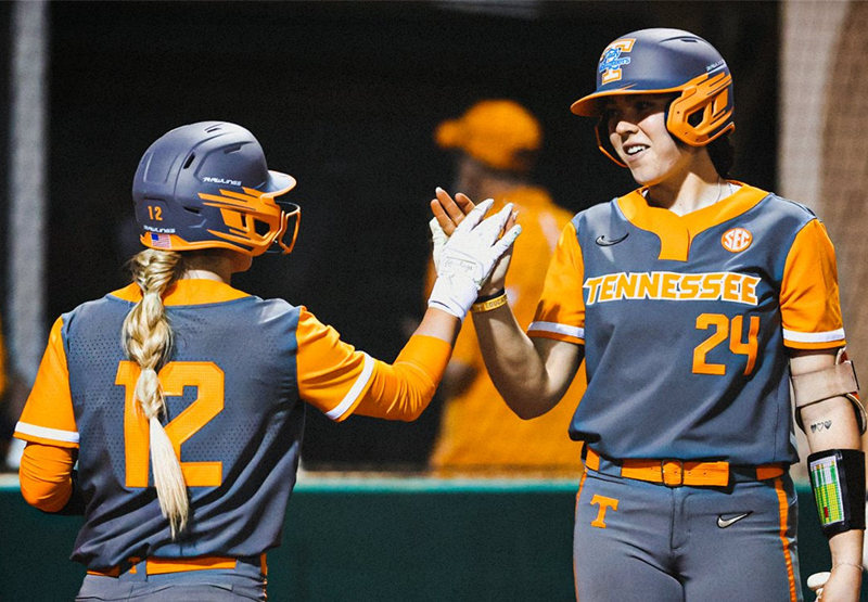 Tennessee Lady Volunteers Custom Nike Grey Two-Button Pullover Softball Jersey