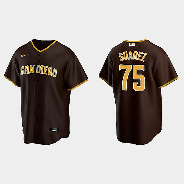 Youth San Diego Padres #75 Robert Suarez Brown Road Jersey