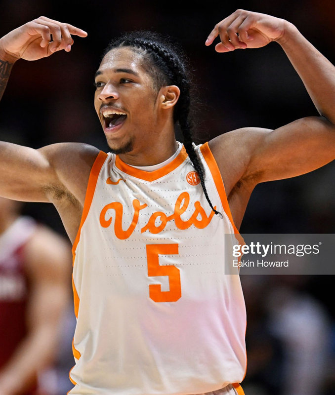 Mens Youth Tennessee Volunteers #5 Zakai Zeigler Nike 2022-23 Nike Natural Retro Classic Vols Basketball Jersey