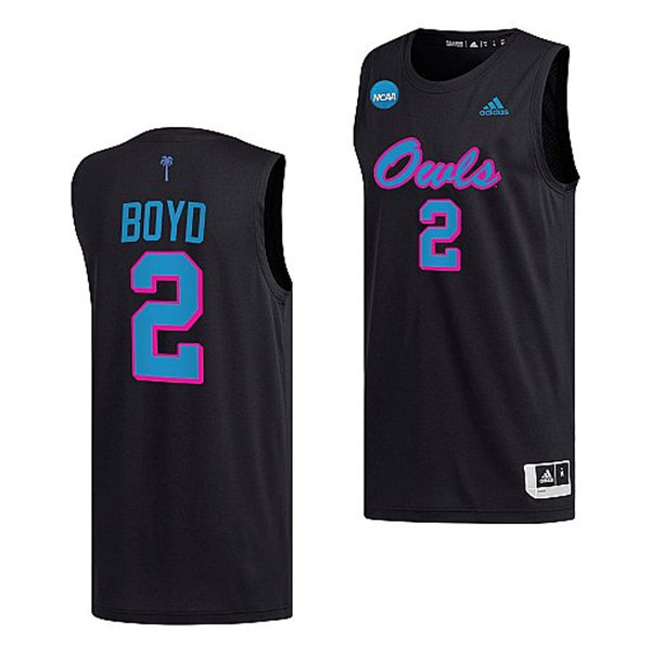 Mens Youth Florida Atlantic Owls #2 Nicholas Boyd Black Basketball Swingman Jersey(1)