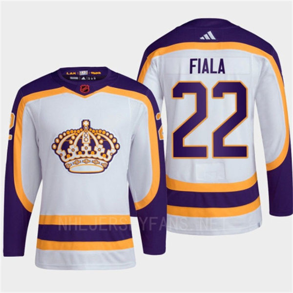 Mens Los Angeles Kings #22 Kevin Fiala White 2022-23 Reverse Retro 2.0 Jersey