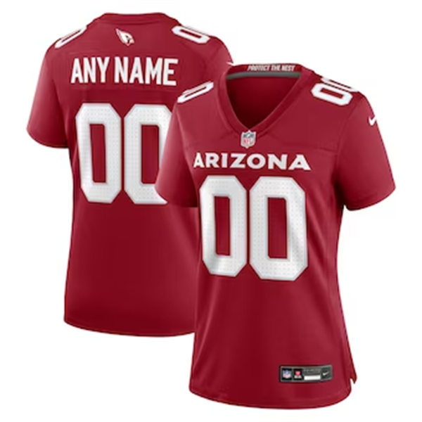 Womens Arizona Cardinals Custom Nike 2023 Home Cardinal Limited Jersey