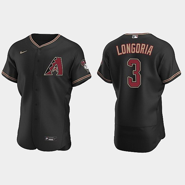 Mens Youth Arizona Diamondbacks #3 Evan Longoria Nike Black Alternate Flex Base Jersey