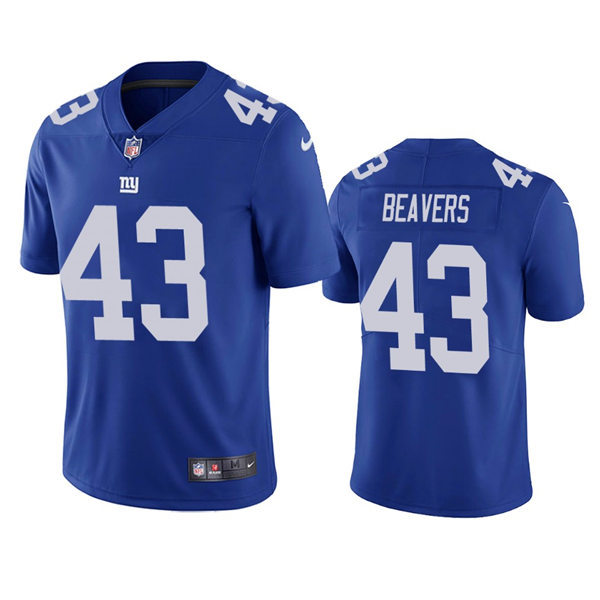 Men's New York Giants #43 Darrian Beavers Nike Royal Team Color Vapor Untouchable Limited Jersey