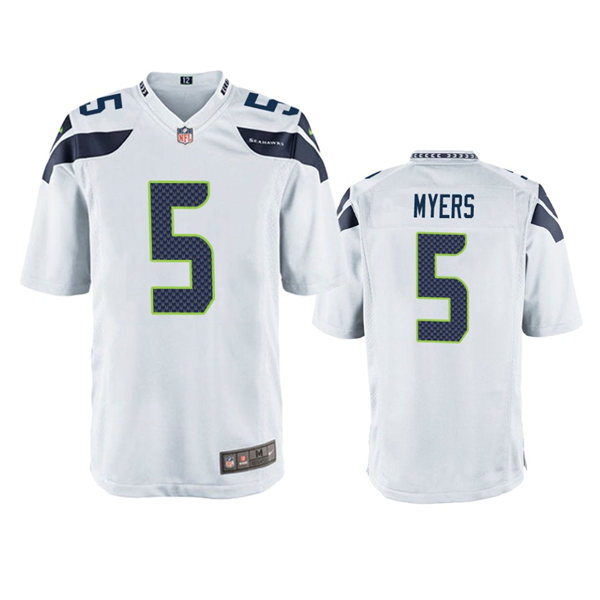 Youth Seattle Seahawks #5 Jason Myers  Nike White Vapor Limited Jersey