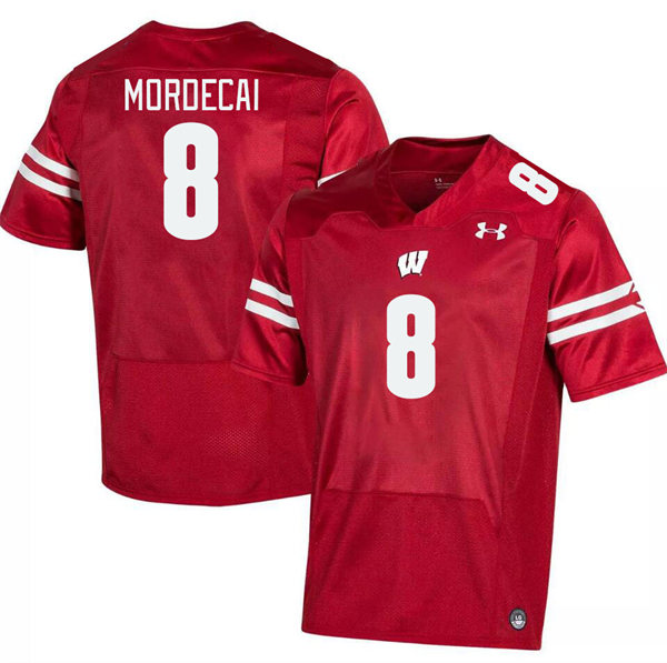 Mens Youth Wisconsin Badgers #8 Tanner Mordecai  (1)