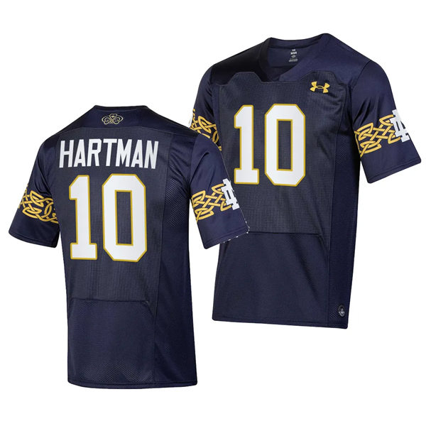 Mens Youth Notre Dame Fighting Irish #10 Aer Lingus 2023 Aer Lingus College Football Classic Jersey - Navy
