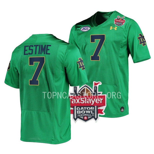 Men's Youth Notre Dame Fighting Irish #36 Jerome Bettis 2022 Green Name Football Jersey