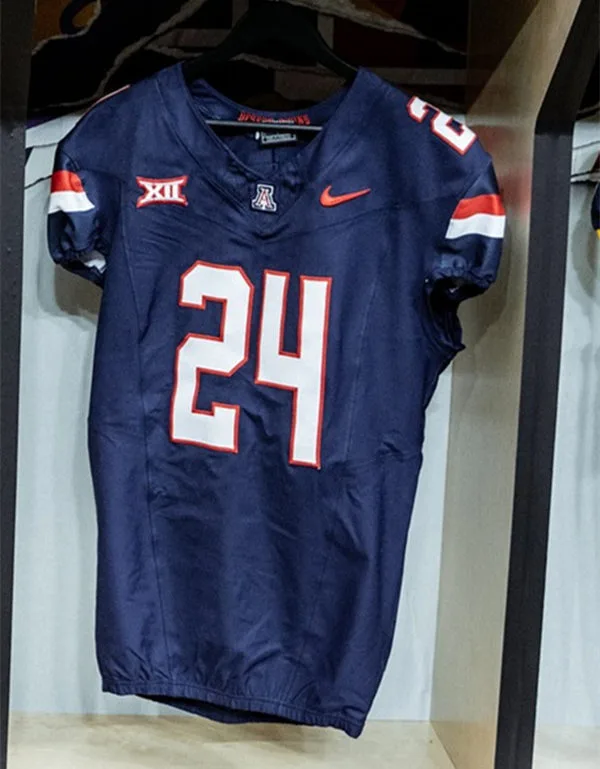 Mens Youth Arizona Wildcats Custom 2024 XII Navy Football Game Jersey