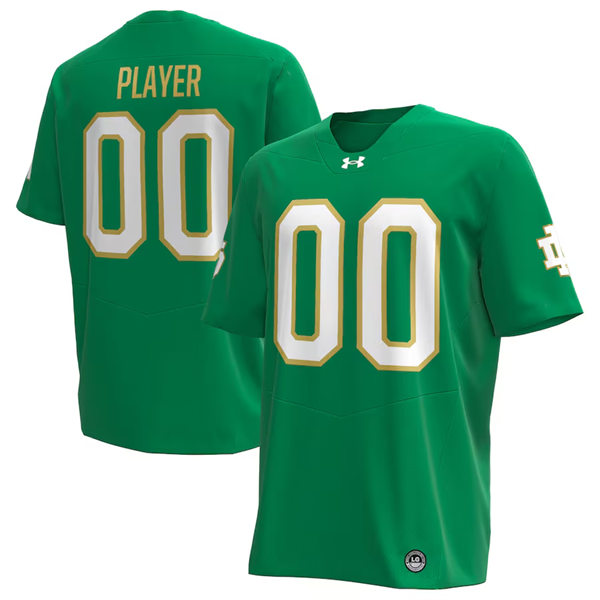Notre Dame Fighting Irish Custom 2025 Kelly Green Football Jersey