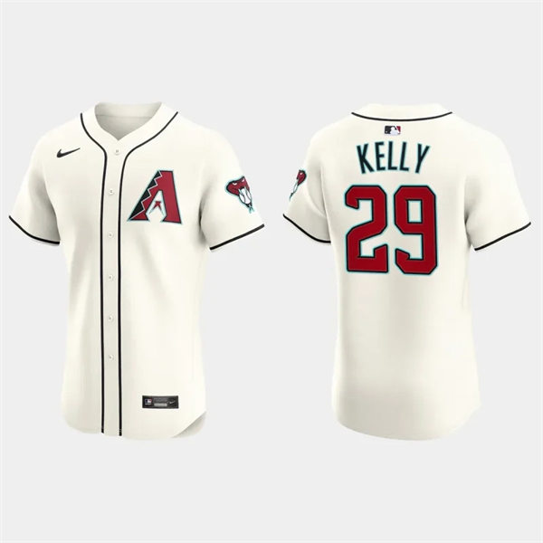 Mens Youth Arizona Diamondbacks #29 Merrill Kelly Nike 2024 Home Cream Vapor Premier Elite Jersey
