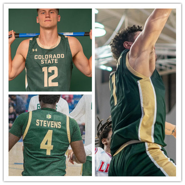 Colorado State Rams Custom 2024 Green Tan College Basketball Game Jersey
