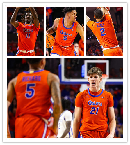 Florida Gators Custom 2025 Orange Basketball Game Jersey