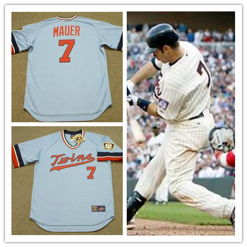 JOE MAUER Minnesota Twins 1980's Away Majestic Throwback Baseball Jersey