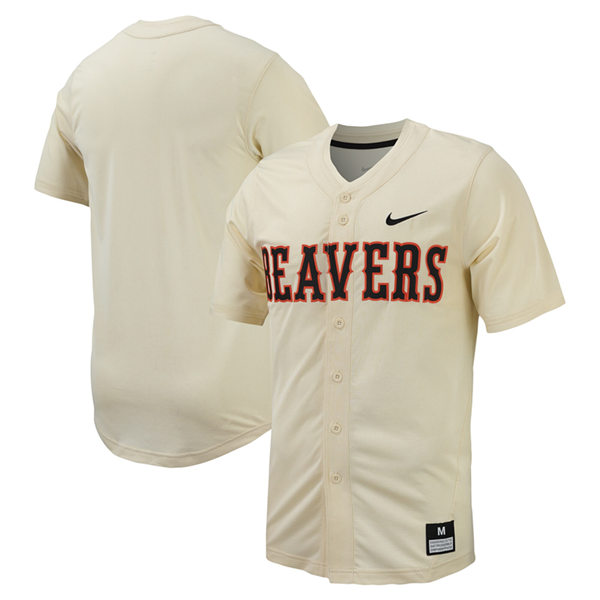 Oregon State Beavers Custom 2025 Cream Baseball Game Jersey