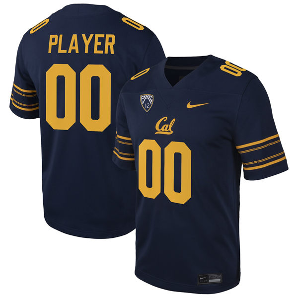 Mens Youth Cal Bears Custom Nike 2022 PAC 12 Navy Football Game Jersey