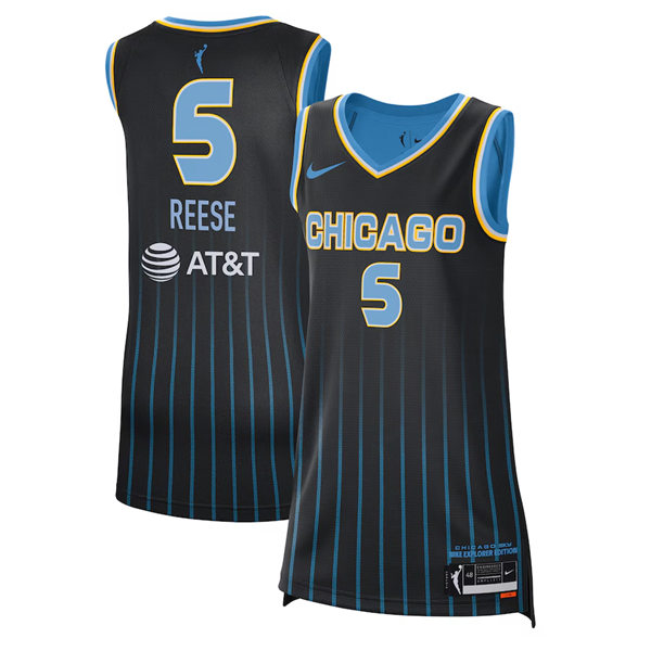Womens Chicago Sky #5 Angel Reese Nike Black Explorer Edition Victory Player Jersey