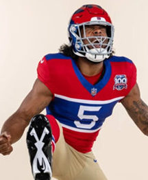 Youth New York Giants #5 Kayvon Thibodeaux Century Red 100TH Season Commemorative Jersey 