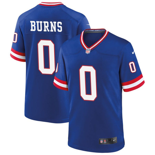 Youth New York Giants #0 Brian Burns Nike Royal Classic Limited Jersey