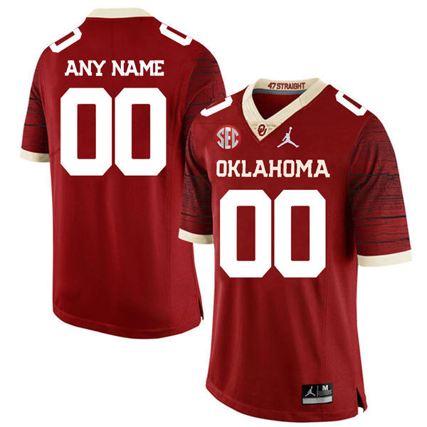 Oklahoma Sooners Custom 2024 SEC Crimson Limited  Football Jersey