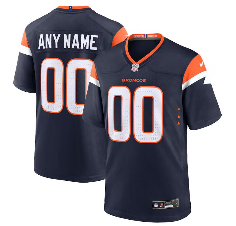 Mens Youth Denver Broncos Custom Nike Navy Alternate Vapor F.U.S.E. Limited Jersey