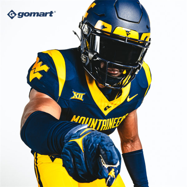 West Virginia Mountaineers Custom Nike Navy Football Game Jersey