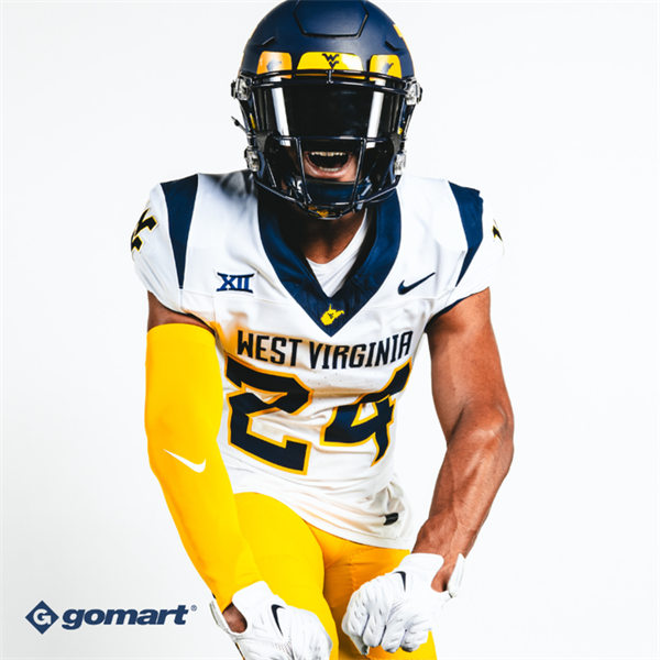 West Virginia Mountaineers Custom Nike White Football Game Jersey