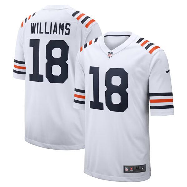 Youth Chicago Bears #18 Caleb Williams Nike White Alternate Classic Jersey