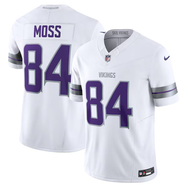 Youth Minnesota Vikings Retired Player #84 Randy Moss Nike White Alternate Vapor F.U.S.E. Winter Warrior Limited Jersey 