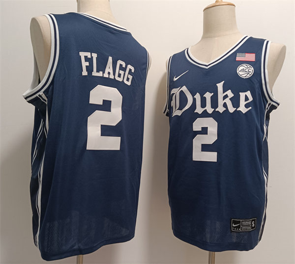 Mens Duke Blue Devils #2 Cooper Flagg Navy Brotherhood uniform Jersey