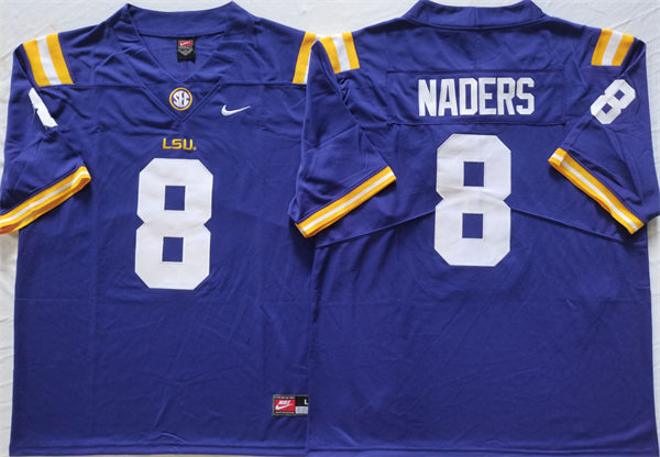 Mens LSU Tigers#8 Malik Nabers Purple College Football Game Jersey Mens LSU Tigers#8 Malik Nabers Purple College Football Game Jersey