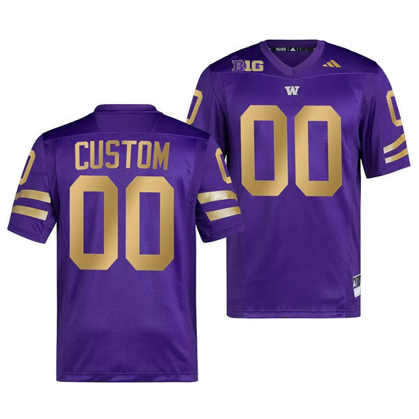 Washington Huskies Custom adidas 2025 Purple Gold Honor Support Premier Strategy Jersey