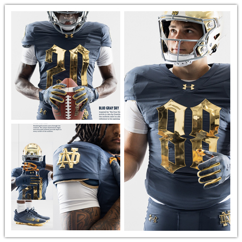 Notre Dame Fighting Irish Custom Navy 2024 SHAMROCK SERIES Uniform Jersey