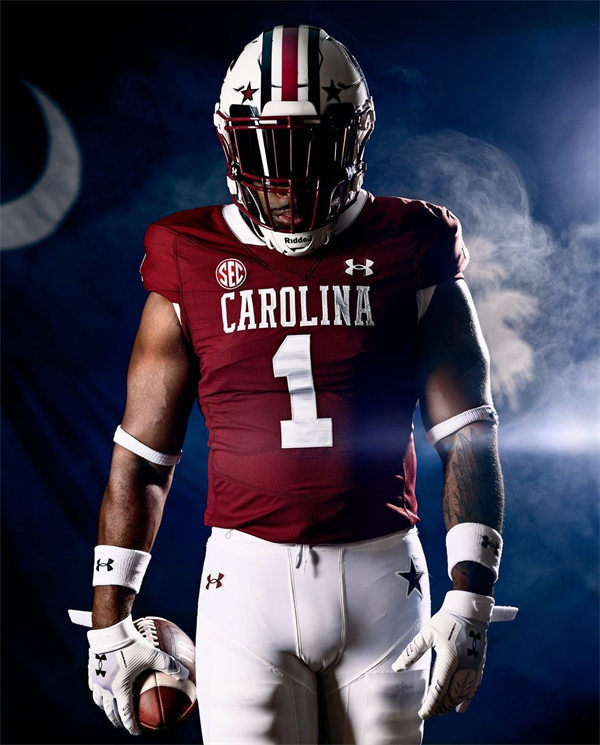 South Carolina Gamecocks Custom Garnet 1980 Throwback Football Game Jersey