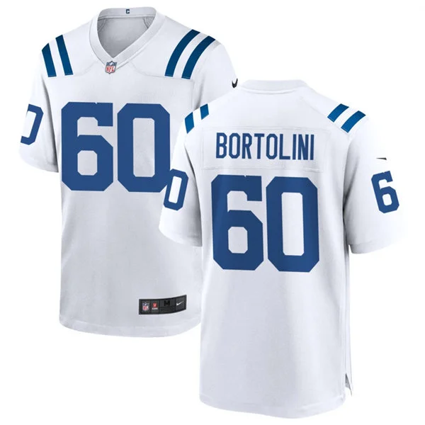 Mens Indianapolis Colts #60 Tanor Bortolini Nike White F.U.S.E.Vapor Limited Player Jersey
