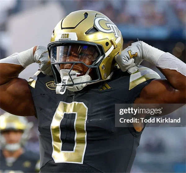 Georgia Tech Yellow Jackets #0 MALACHI HOSLEY 2025 Gray Football Game Jersey